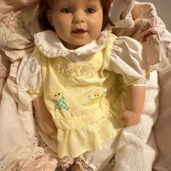 Adorable Baby Doll with Pink Bow - Picture 7 of 9